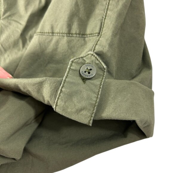 Social Standard by Sanctuary Shorts Womens XXL Green Casual Roll Tab Cuff - Picture 5 of 9